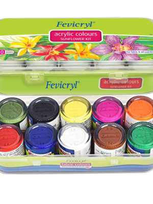 Fevicryl Acrylic Colours: Sunflower Kit (15ml x 10 Colours)