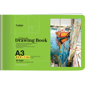 ProMate A3 White Drawing Book 40 Pages