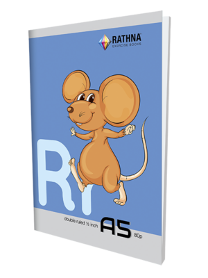 Rathna exercise book half inch double ruled 80 pages