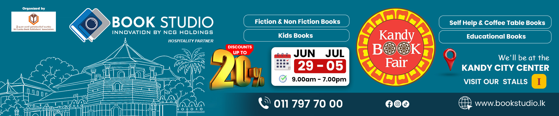 Kandy book fair 29 jun - 05 jul - book studio